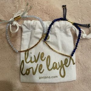 Two Gorjana power gemstone bracelets.